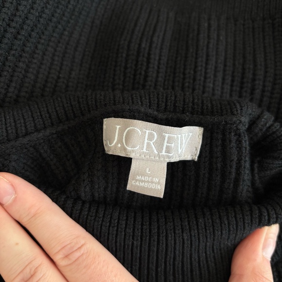 J. Crew Ribbed turtleneck sweater in stretch yarn black - Picture 4 of 5